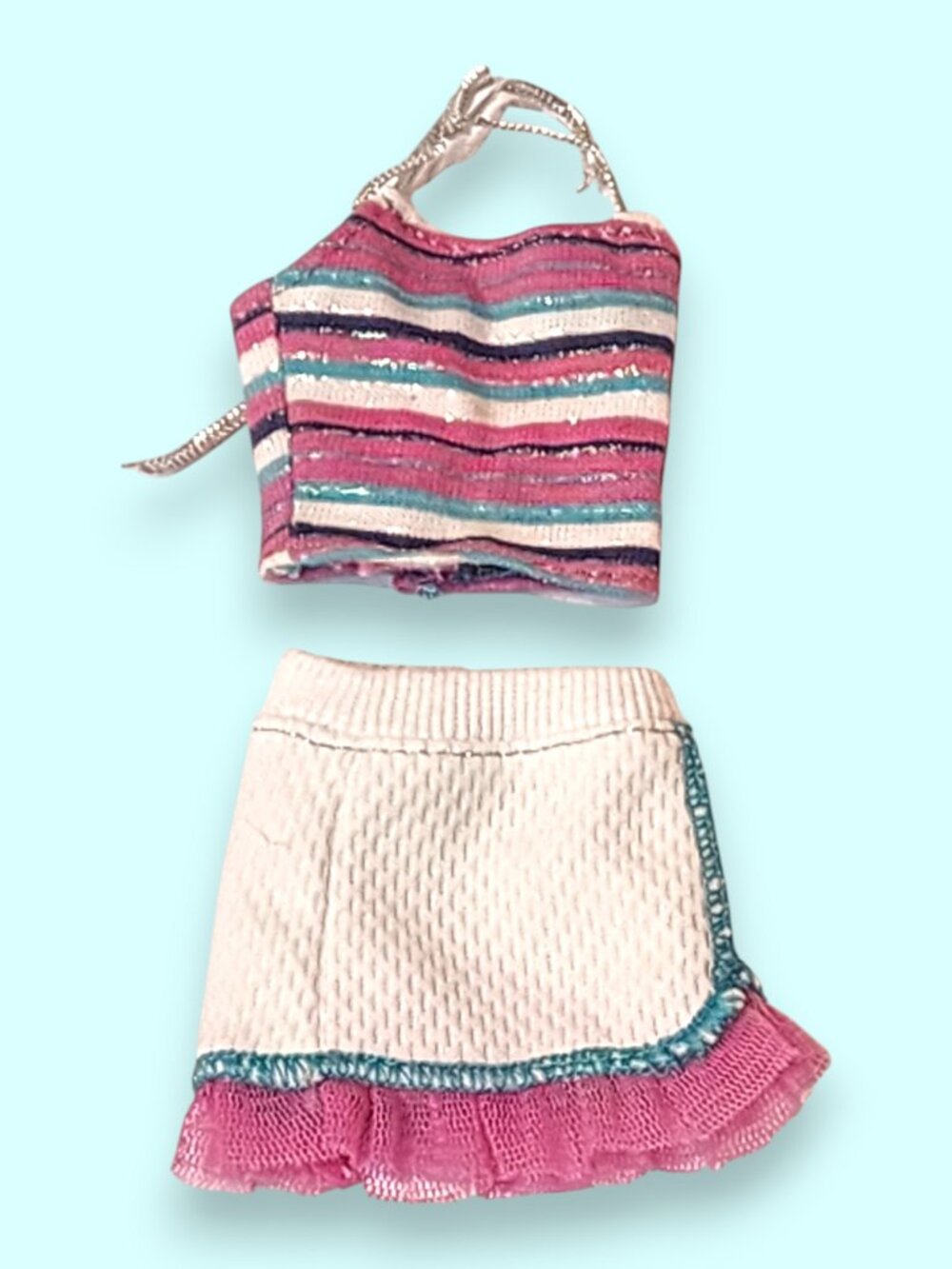 2007 Barbie Summertime Fashions 2-Piece Halter Top and Skirt Complete Set